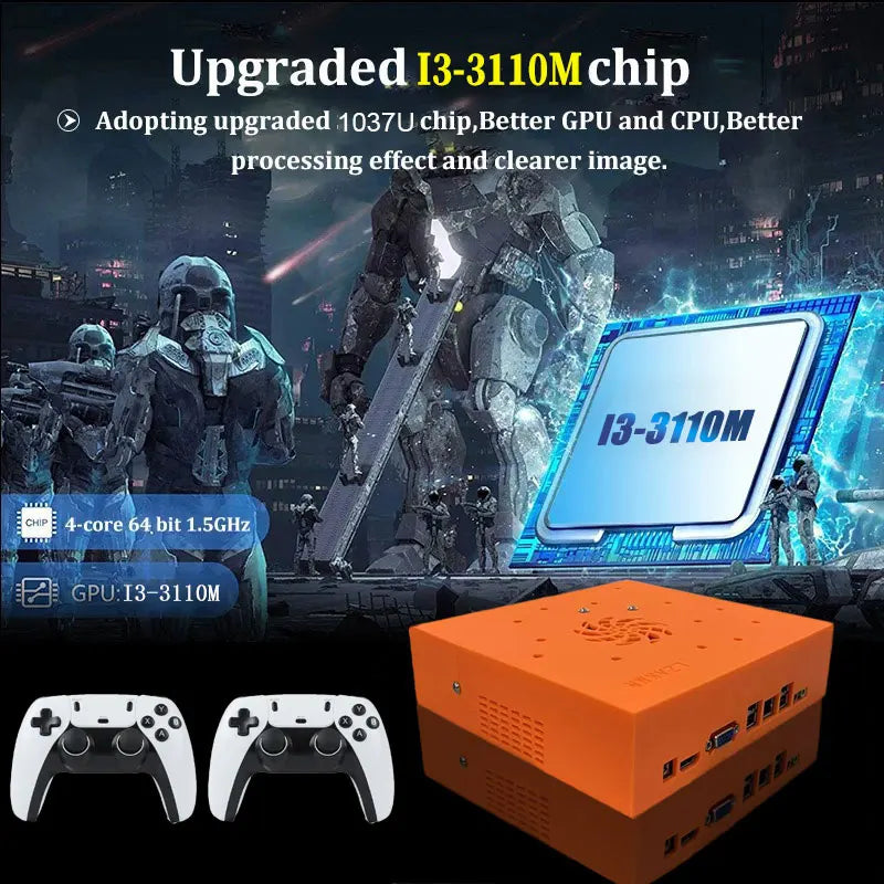 M8 Dual-System Mini PC Console — i3 CPU, 1TB, Plug-and-Play TV, Wireless Controller