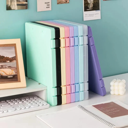 1 Color Folder Storage Box, Hard Shell Design, Office Desktop Management Tool, Multi Size Compatible File Classification