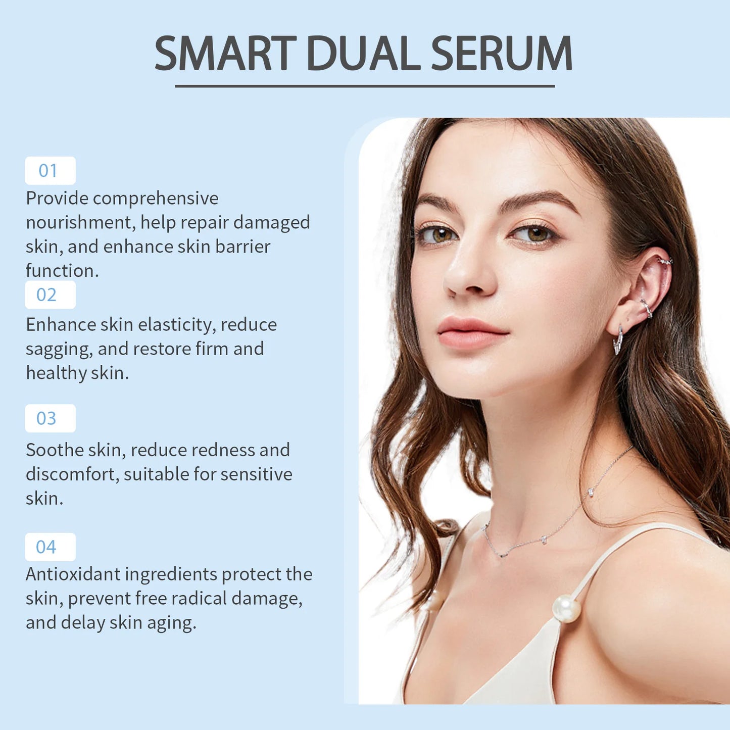 30ML Face Glowing Serum Gentle Moisturizing & Nourishing Enhance Skin Elasticity Firming Fade Fine Lins Glowing Facial Serum
