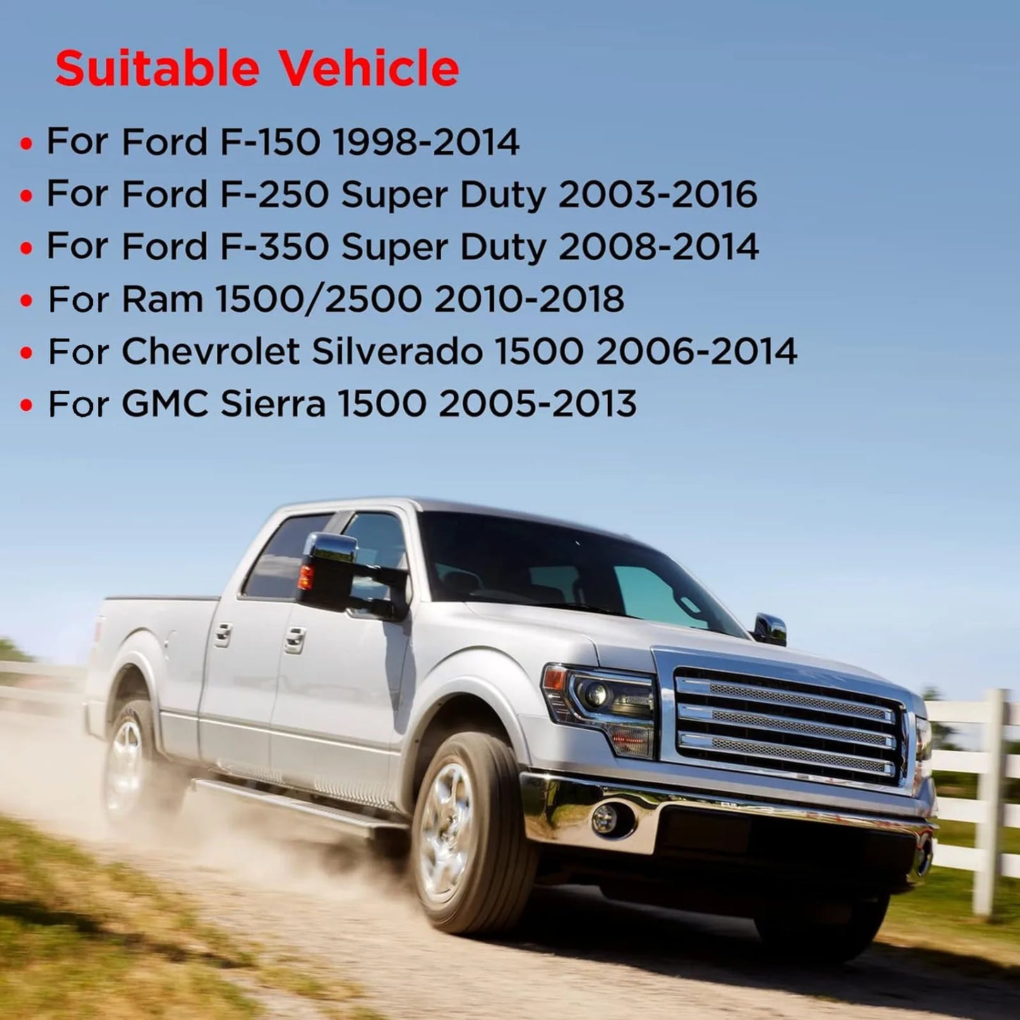 Retractable Truck Bed Tie-Down Anchors for Ford F-150 1998–2014 (4-Pack)