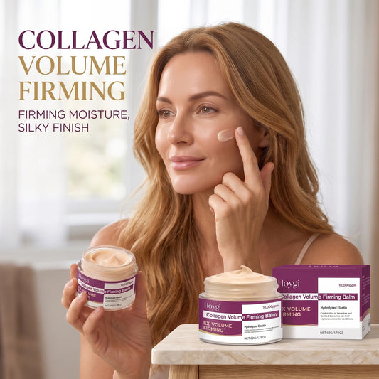 Hoygi Calcium Collagen Firming Face Cream Skin Tightening Deep Moisturizing Smooth Texture Soften Skin Reduce Fine Lines Brighten Complexion Anti Aging Facial Balm