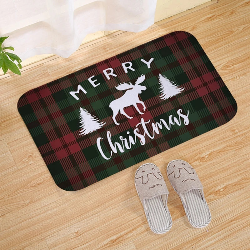 Christmas Door Mat Santa Claus Outdoor Carpet Merry Christmas Decorations For Home 2026 Navidad Xmas Ornament New Year 2026