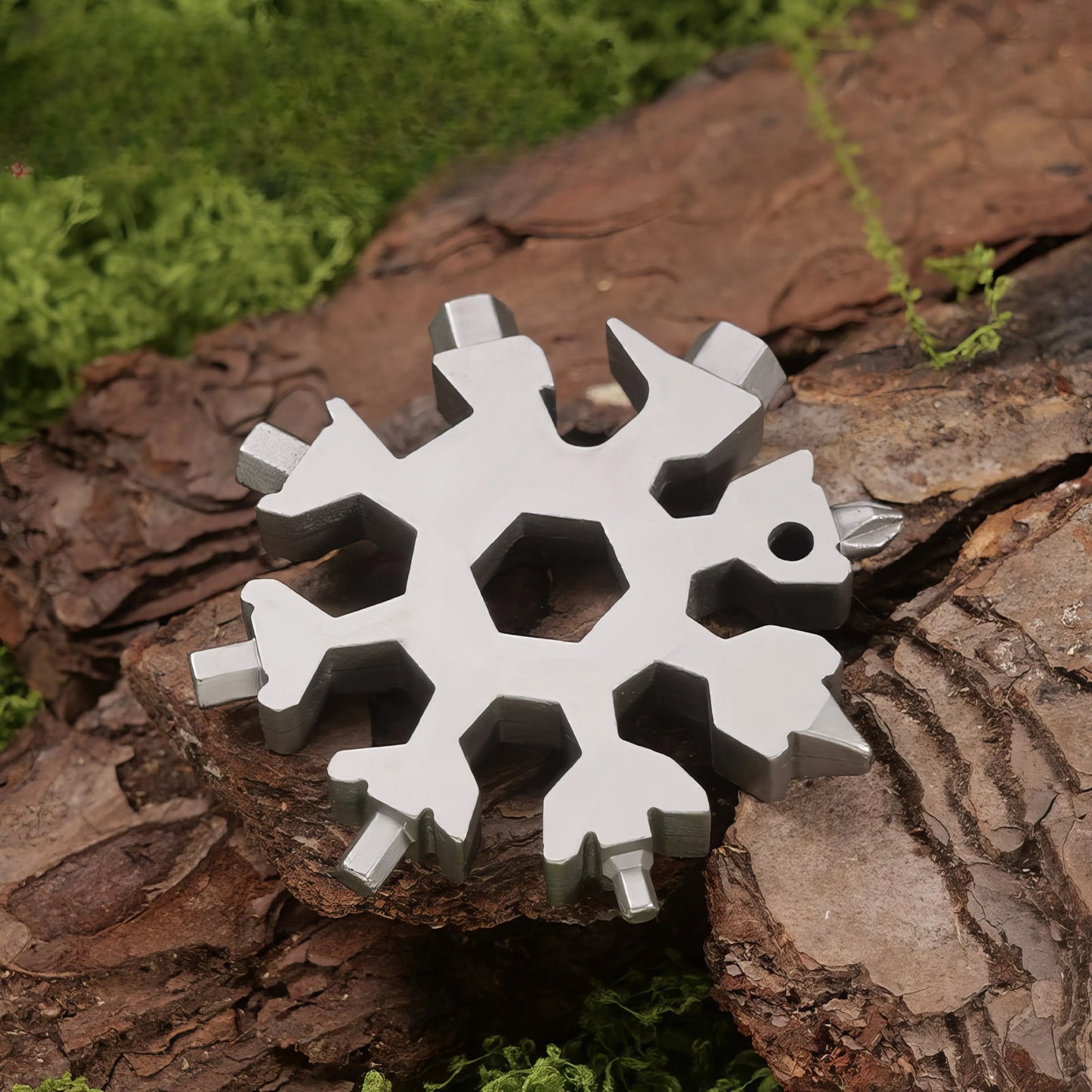 1/2 Snowflake Multi Functional Tool Silver, Unique Multi Functional Tool Screwdriver and Wrench, Gift for Men and Dad