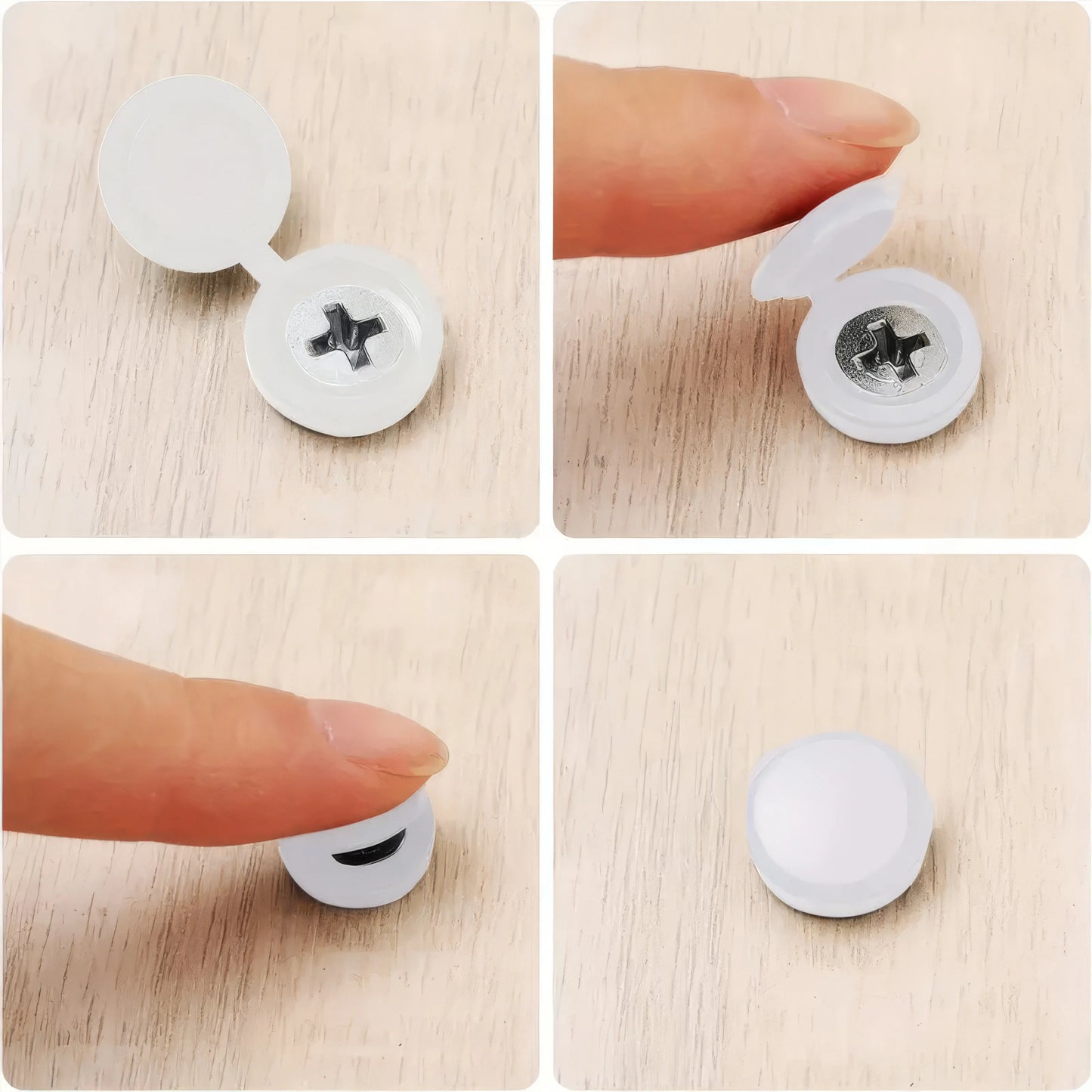 50/100 Self Tapping Screw Covers in Black/white, Easy To Install, Used for Walls, Cabinets, Furniture, Decorative Covers