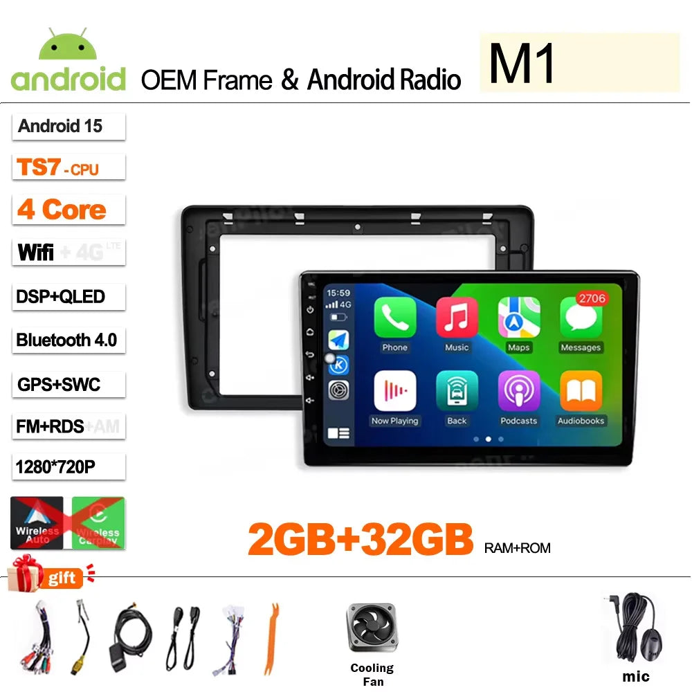 Android 16 for Car Radio Citroen Berlingo B9 Peugeot Partner 2008-2019 Multimedia Video Player 2 din Carplay Touch Screen 8 Core