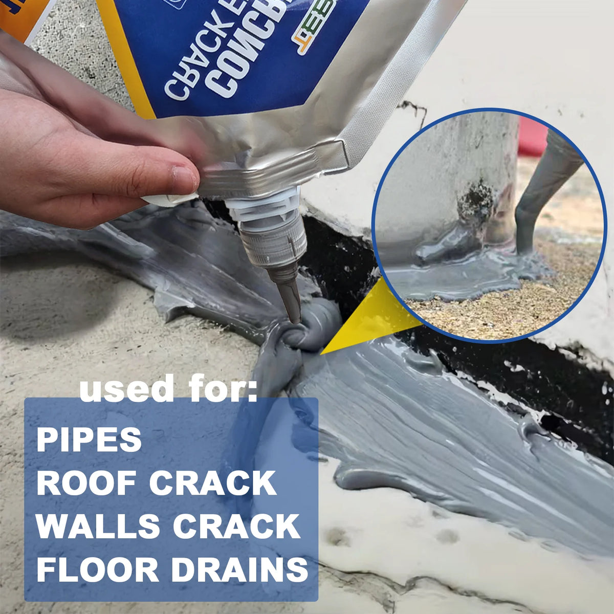 Concrete and Asphalt Crack Filler Sealant, 200 ml or 500 ml - view 11