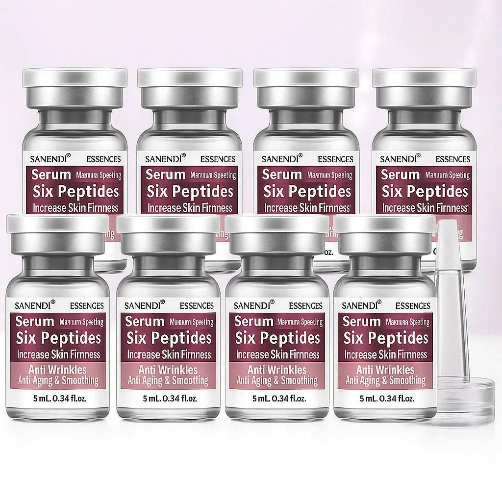 Six Peptide Ampoule Serum 10PCS – Hyaluronic Acid, Snail & Vitamin C Korean Skin Care for Dr.Pen