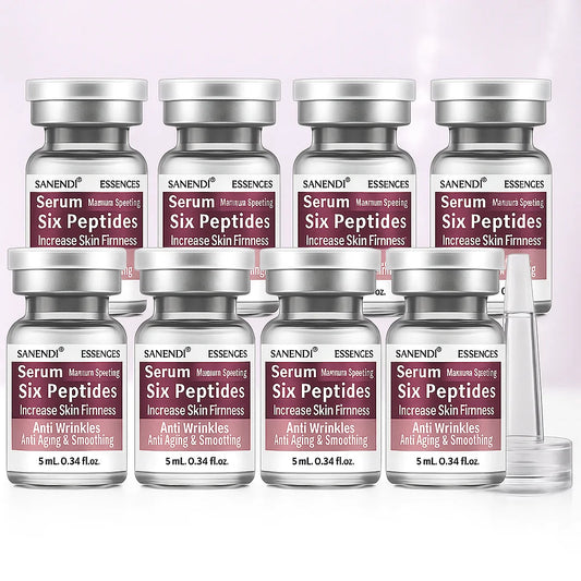 Six Peptide Ampoule Serum 10PCS – Hyaluronic Acid, Snail & Vitamin C Korean Skin Care for Dr.Pen