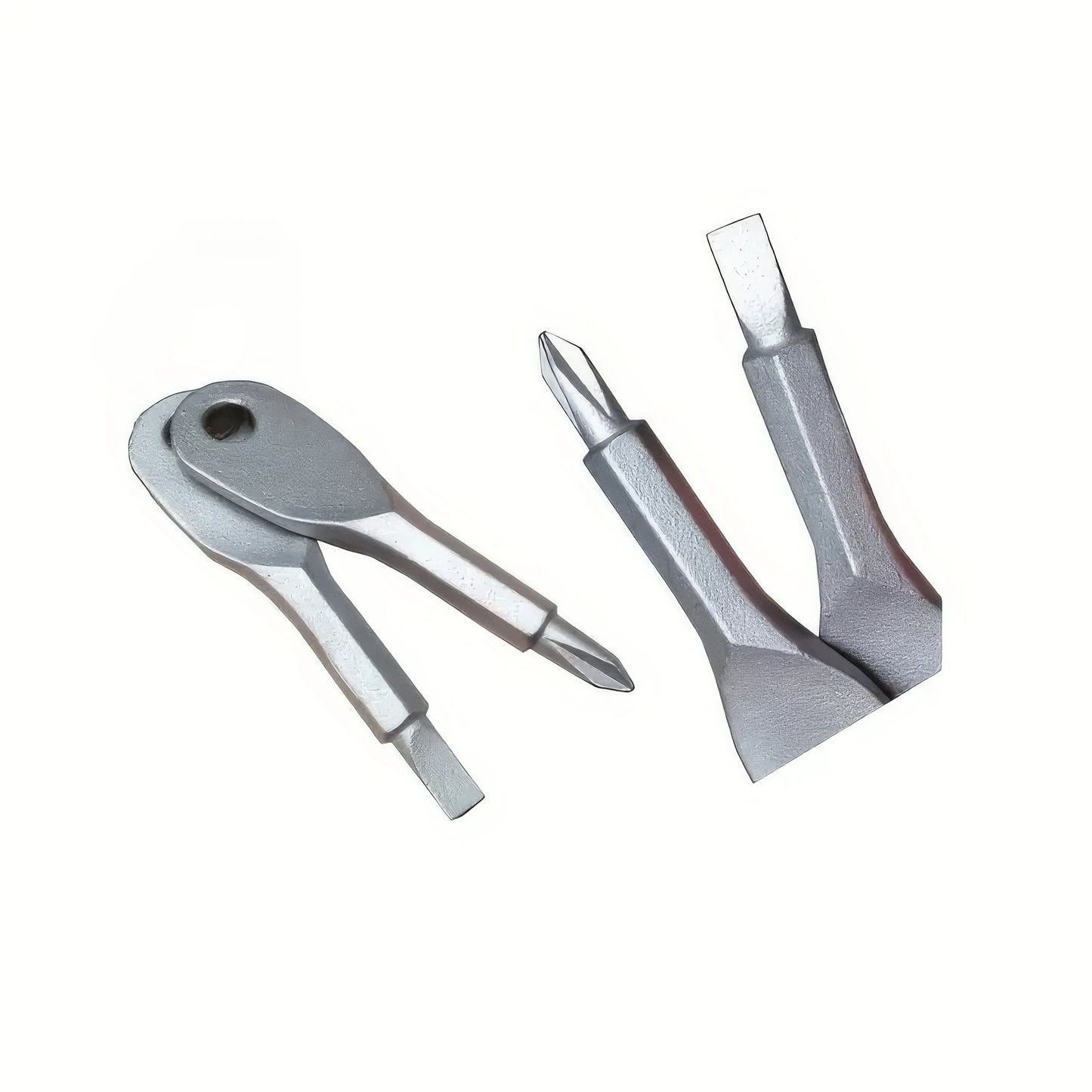 2/4 Keychain Screwdrivers in Black/silver, Multifunctional Mini Wrench Keychain, Suitable for Camping and Daily Wear
