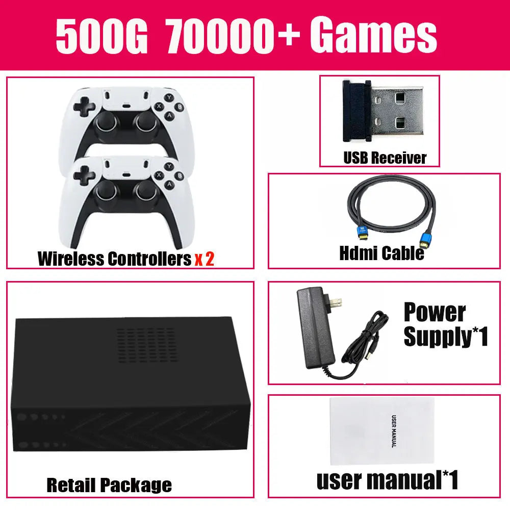 R3 Pro Batocera Game Console — 4K HD, 60+ Emulators, Wireless Controller TV Console