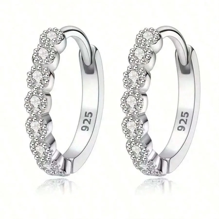 Elegant Silver Stud Earrings for Women, A Versatile and Dainty Single Pair for Everyday Luxury, Timeless Fine Jewelry