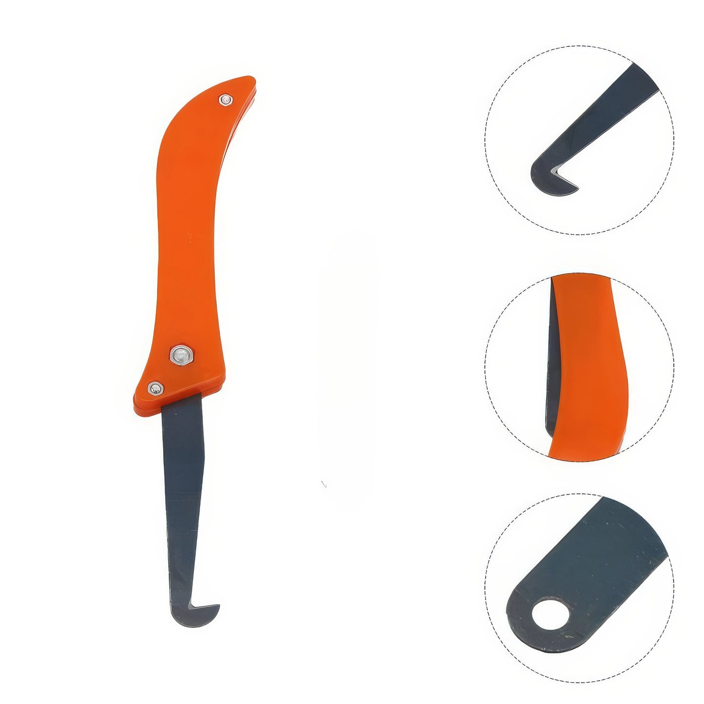 1/2 Piece Folding Hook Knife Orange, Manual Garden Weed Killer, Battery Free, Durable Structure, Used for Outdoor Lawns