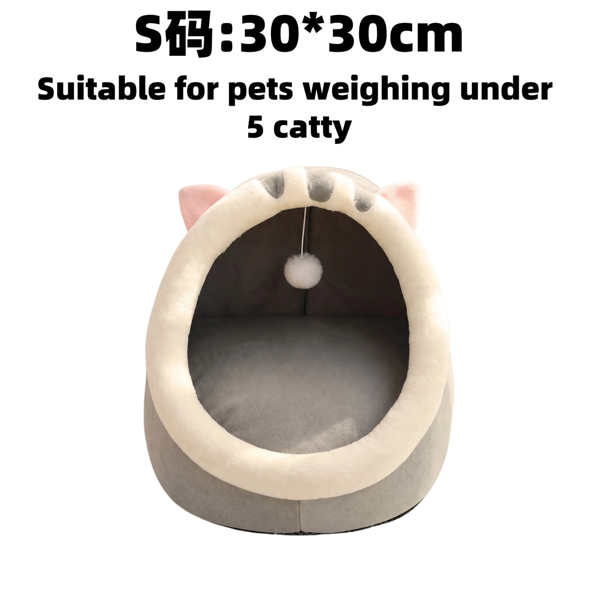 Cat Tent Bed with Removable Cushion - Cozy Cave House for Small Pets - photo 7