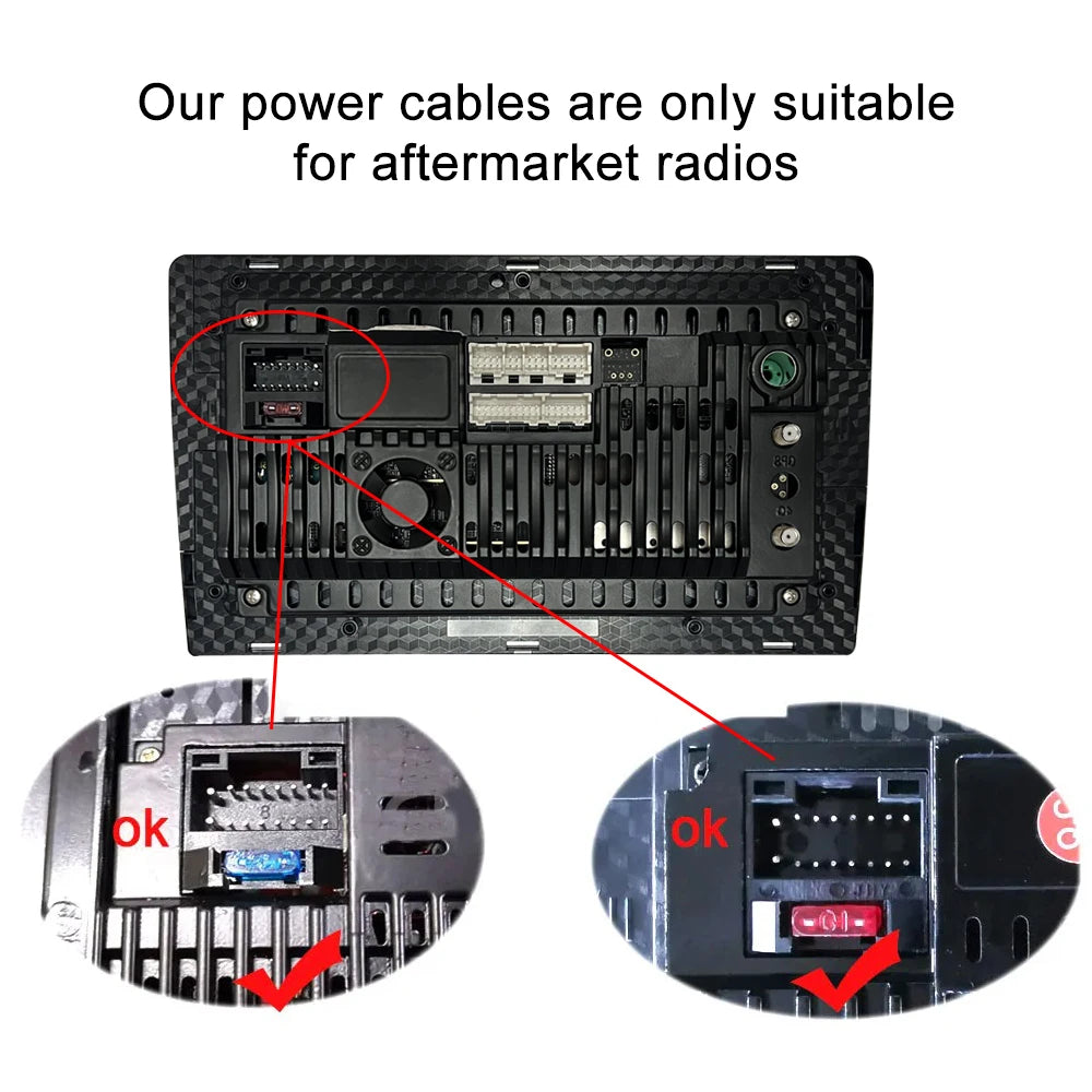 Car Android Player 2Din Stereo Radio Adapter Power Connector MP5 Player Power Cable Accessories For Suzuki