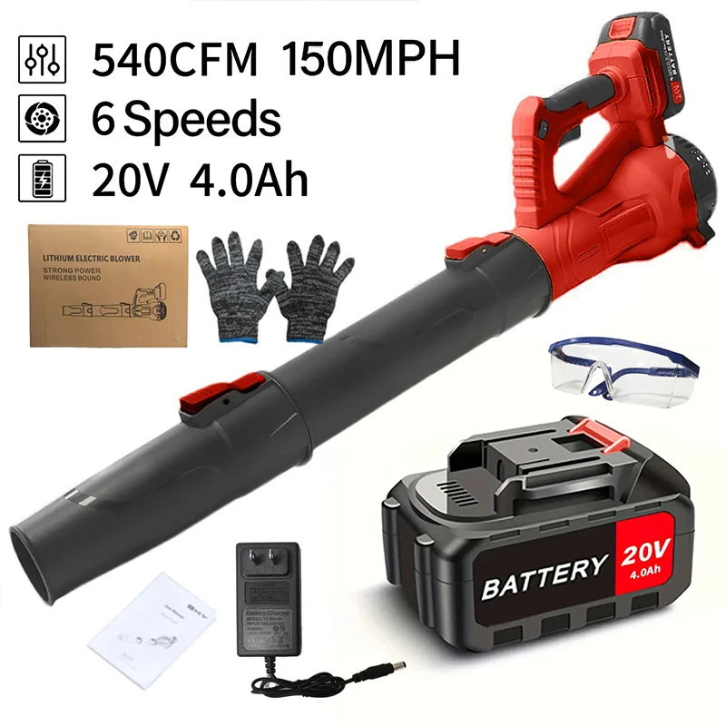 Cordless Leaf Blower – Ultra-High-Power Garden Blower for Leaves, Dust & Snow Removal