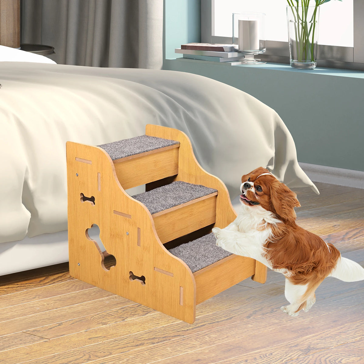 Wooden Pet Stairs 2, 3 or 4 Steps - Non-Slip Dog Ladder – photo 3