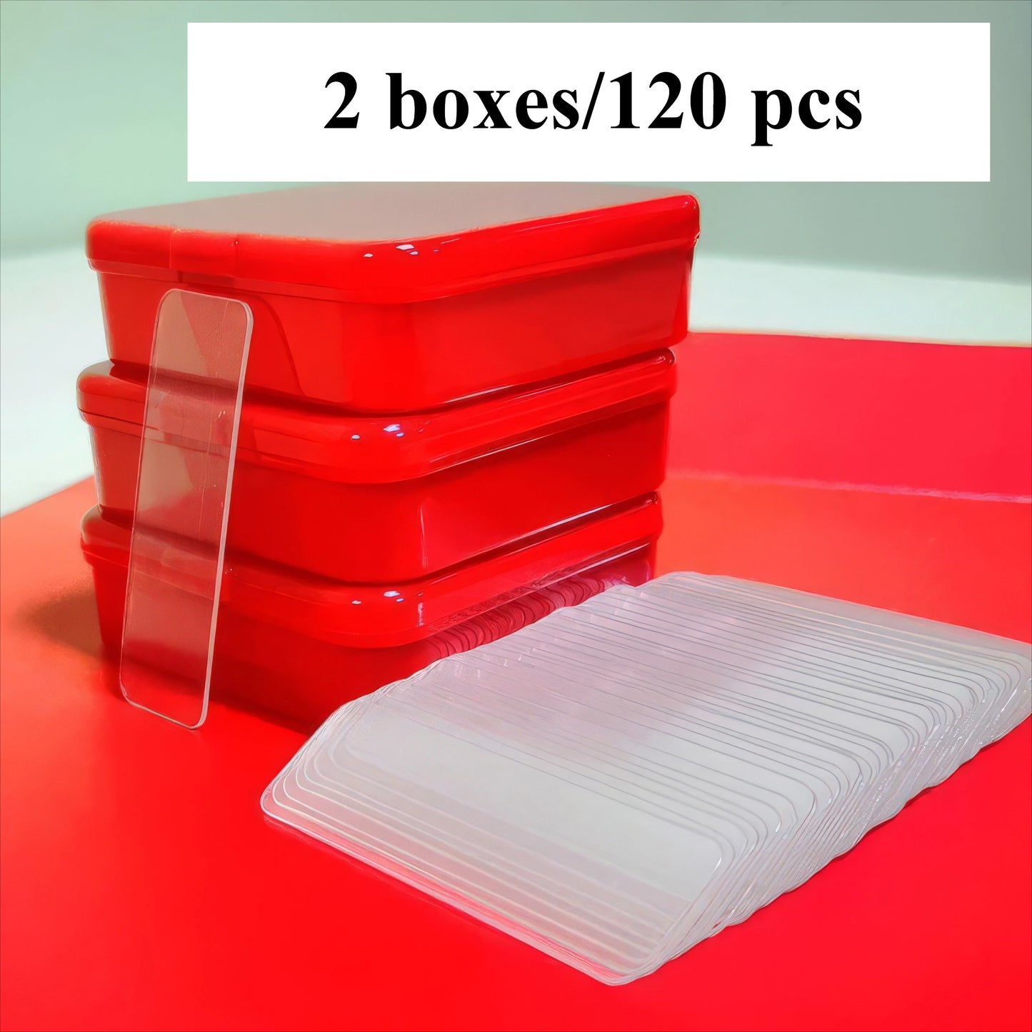 2 Boxes/120 Pieces of Transparent Double-sided Tape, Super Adhesive, Suitable for Wall Installation in Homes and Offices