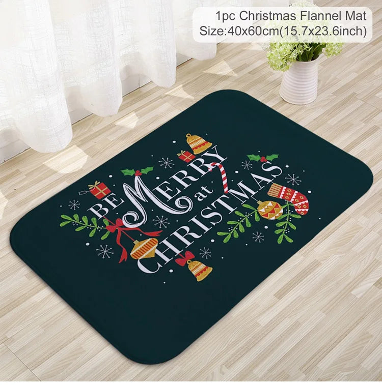 Christmas Door Mat Santa Claus Outdoor Carpet Merry Christmas Decorations For Home 2026 Navidad Xmas Ornament New Year 2026