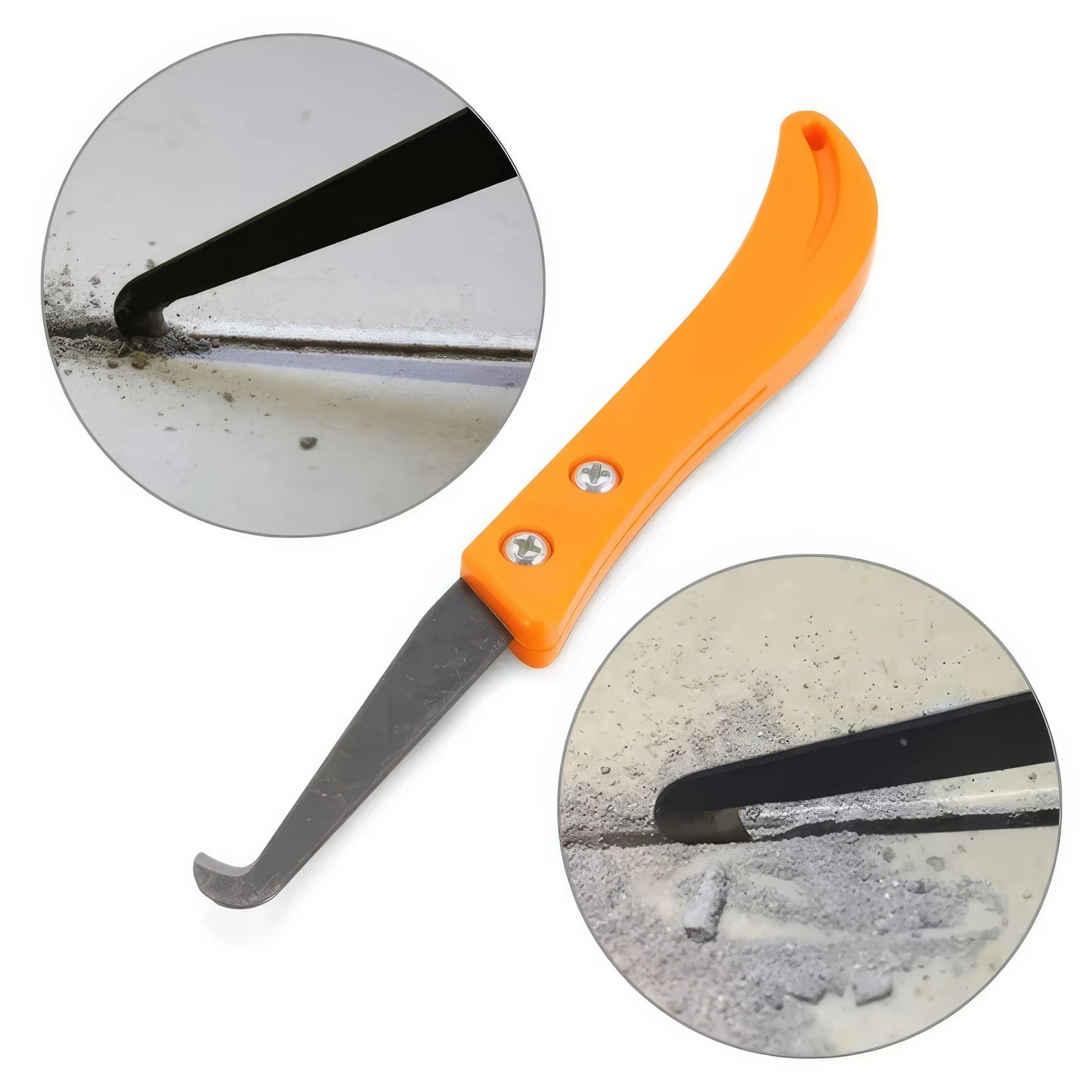 1/2 Piece Folding Hook Knife Orange, Manual Garden Weed Killer, Battery Free, Durable Structure, Used for Outdoor Lawns