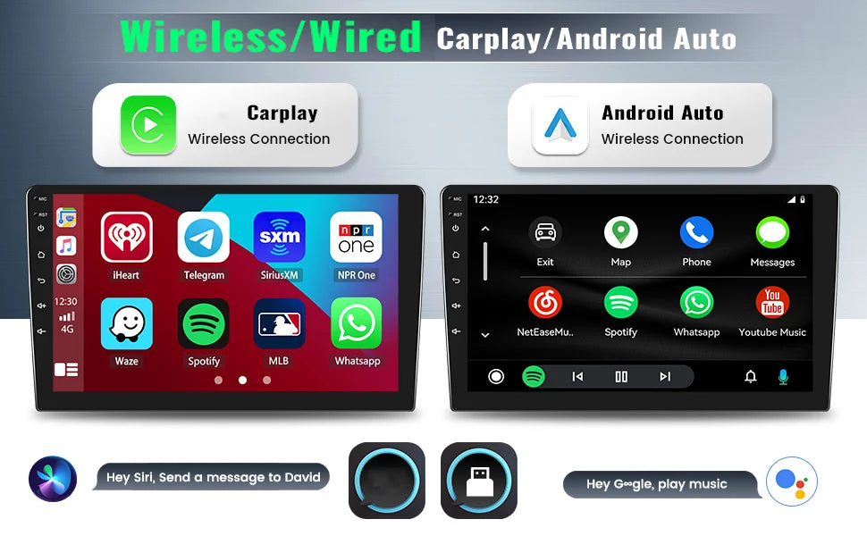 Android Radio for【Chevy Silverado 2014 2015 2016 2017 2018】with 10 inch Touch Screen Wireless Carplay,Android Auto,FM/RDS Radio SWC Online Navigation