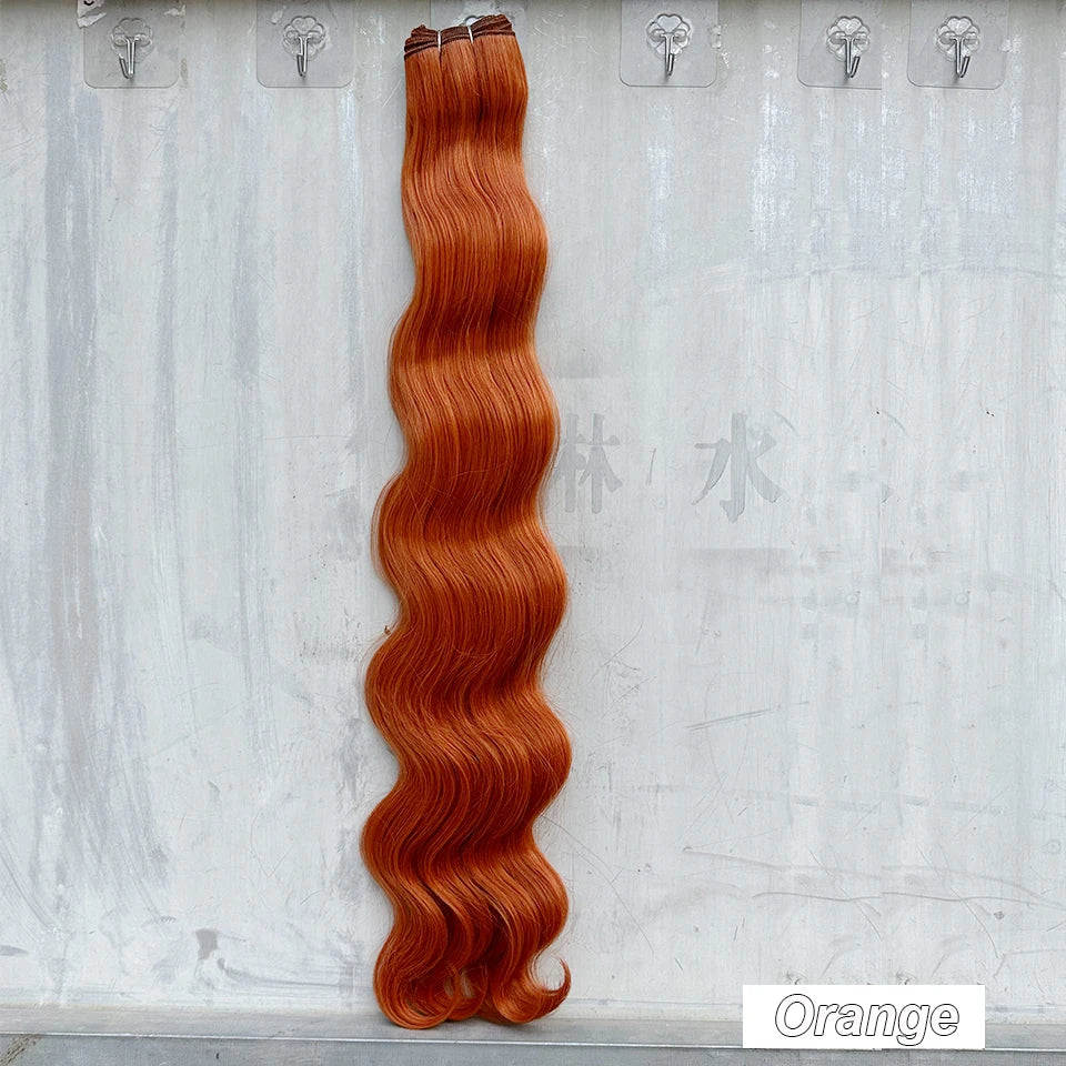 Magicae 30Inch 200g/Pc Chocolate Ombre Brown Orange Blond P27/613 Bio Body Wave Grey High Temperature Synthetic Hair Extension