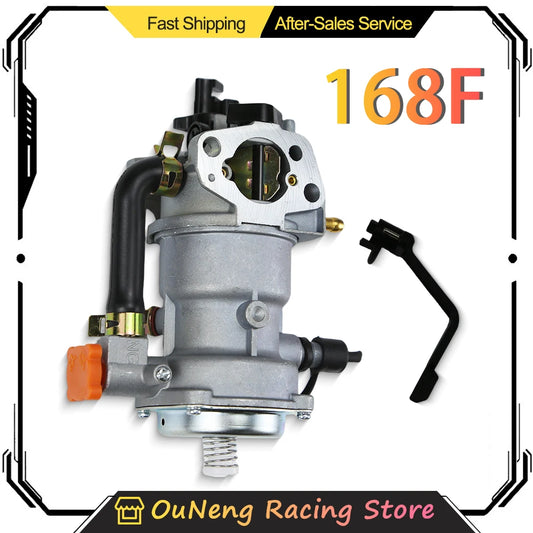 Dual Fuel 168 Unit Manual Carburetor For LPG NG 2kw 3kw GX160 168F 170F Mowing Gardening Power Generation Carb
