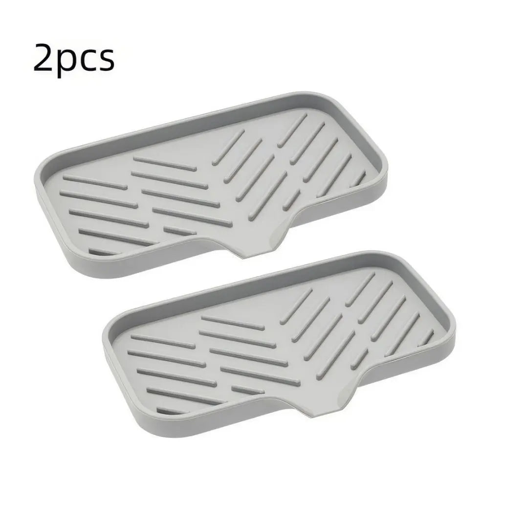 2 Count Silicone Kitchen Drying Mat - Fast Drainage Design, Heatproof & Non-Slip for Produce