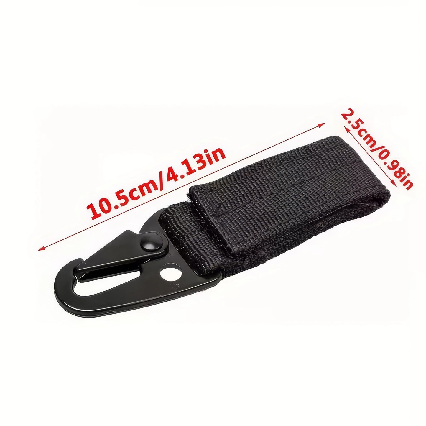 1/2 Piece Nylon Tactical Clip Black/green, Sturdy Hook, Suitable for Backpacks, Seat Belts, Bags, Outdoor Small Tools