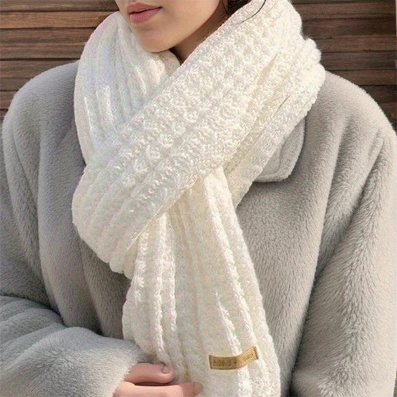 Unisex Chunky Cable Knit Scarf - Long Warm Winter Scarf - photo 3