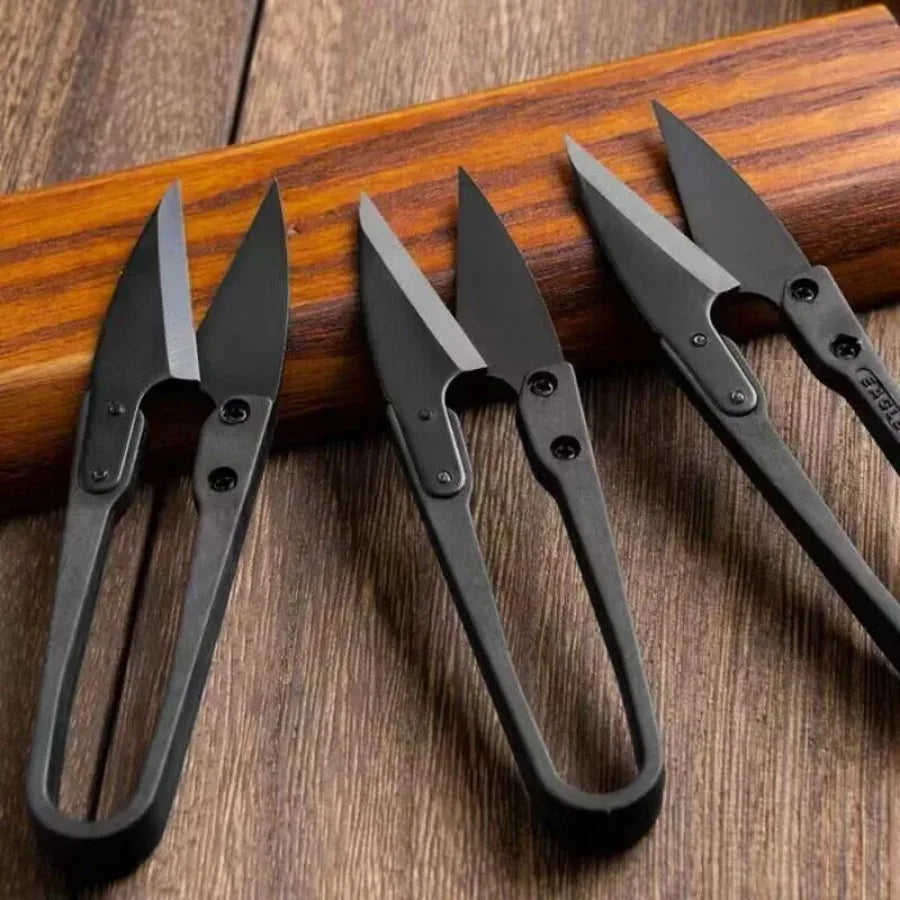 1/2 Piece U-shaped Scissors Black, Multifunctional Handmade and Embroidery Scissors, Suitable for Handicrafts and Needlework