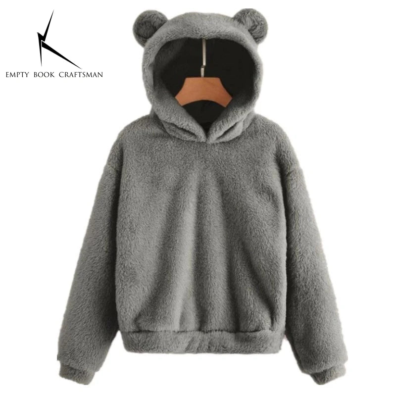 Women's Bunny Ear Hoodie - Plush Warm Long Sleeve Sweatshirt - photo 19