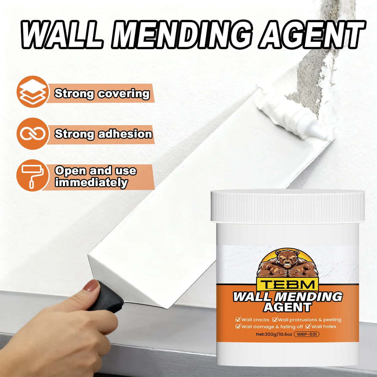 Wall Mending Agent - Quick-Drying Filler for Holes and Cracks - view 7