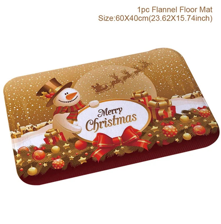 Christmas Door Mat Santa Claus Outdoor Carpet Merry Christmas Decorations For Home 2026 Navidad Xmas Ornament New Year 2026