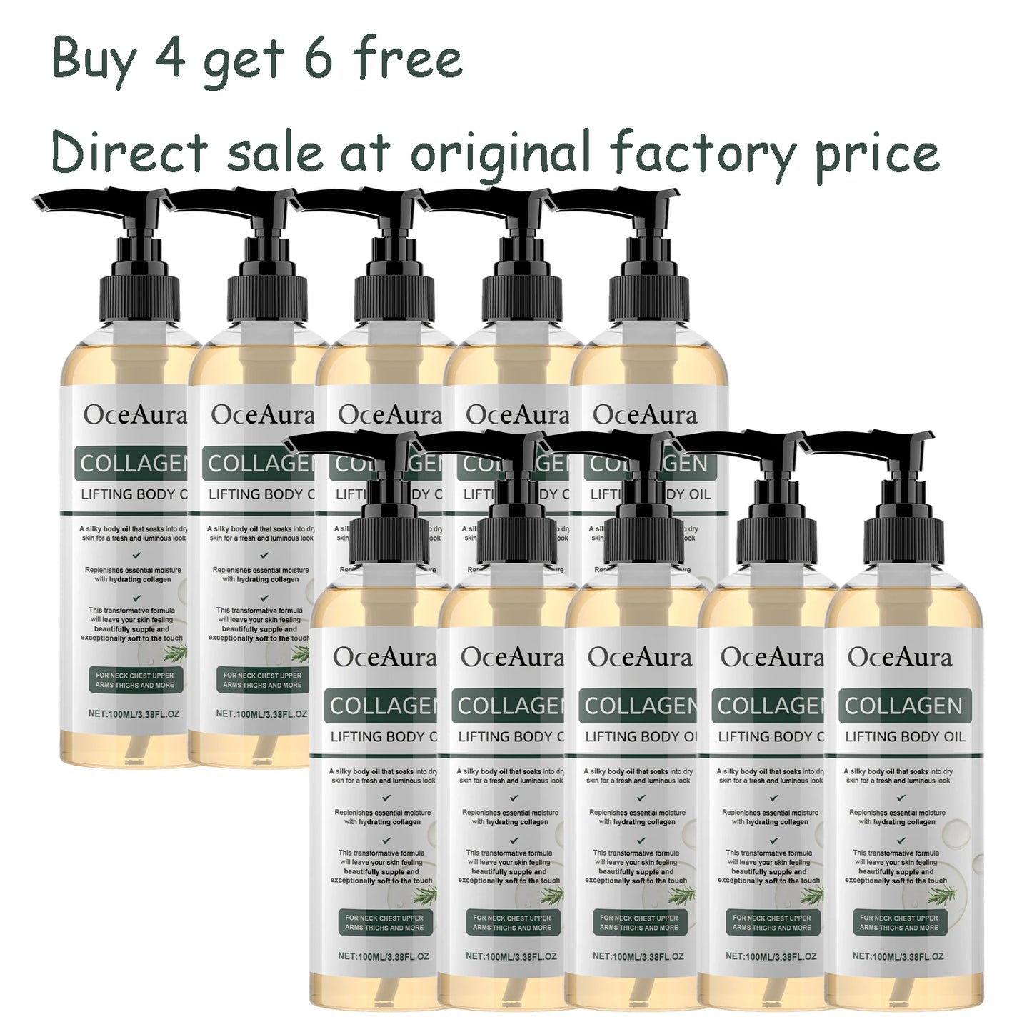 100ML Collagen Body Essence Oil Daily Moisturizing Enhance Skin Elasticity Non-greasy Reduce Dryness Tightening Body Care Oil