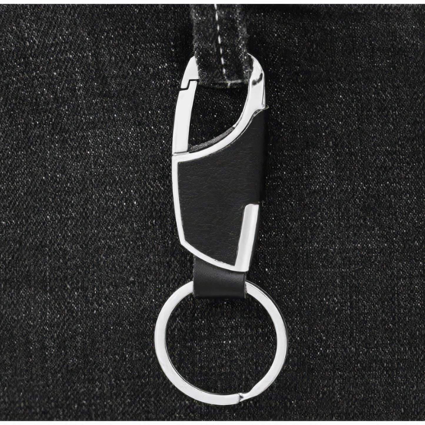 1 Black Car Keychain, Durable Metal Keyring Holder, Practical and Stylish, Suitable for Car Keys, Men's and Women's Gifts