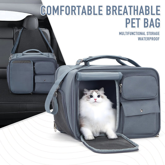 Foldable Pet Travel Bag - Mesh Window Carrier up to 7 kg