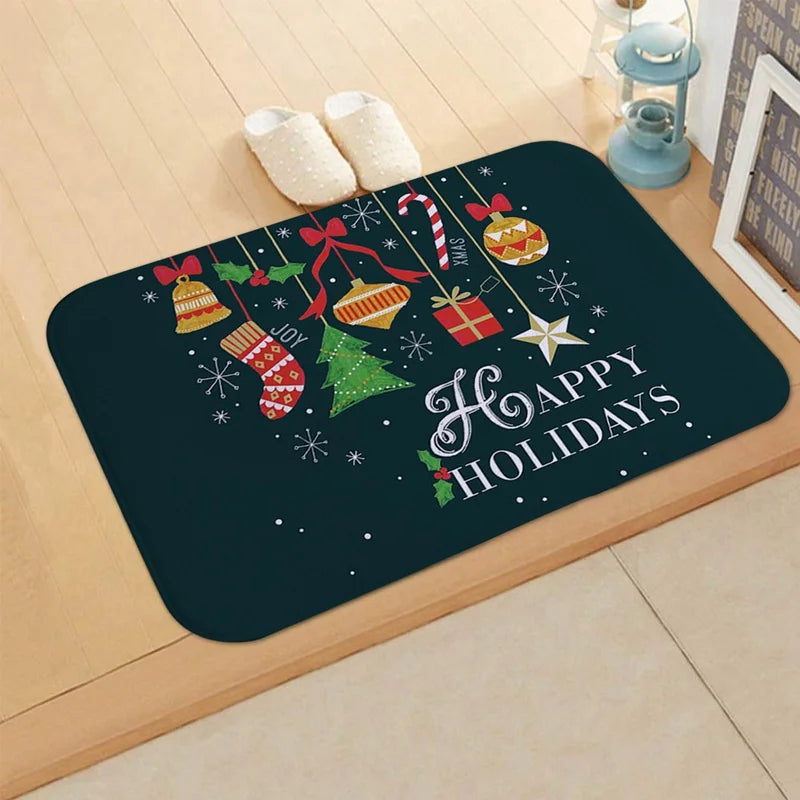 Christmas Door Mat Santa Claus Outdoor Carpet Merry Christmas Decorations For Home 2026 Navidad Xmas Ornament New Year 2026