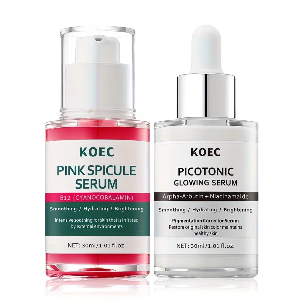 2-in-1 Brightening Correcting Serum Duo with Alpha Arbutin Niacinamide Hydrating Glow Skin Care for Dark Spots Sensitive Skin