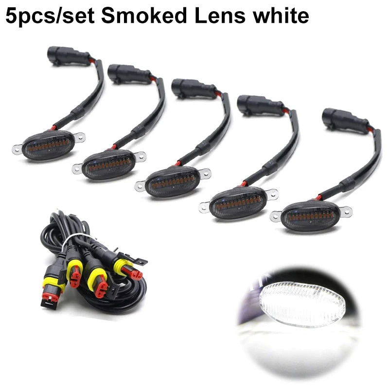 LED Grille Marker Lights, Eagle-Eye Style (Universal) — Amber/White