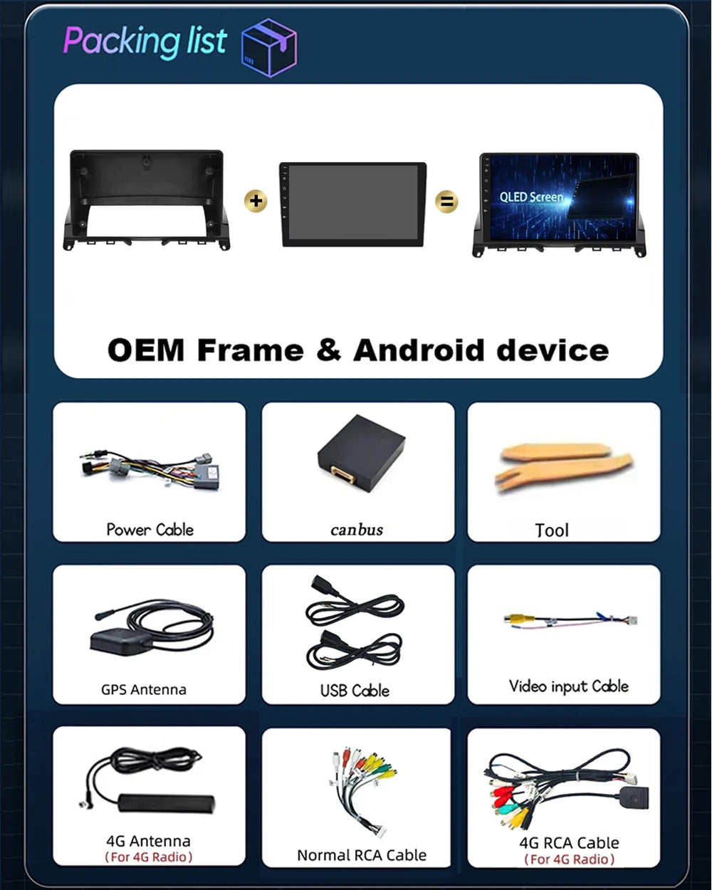 Car Stereo with Apple CarPlay & Android Auto, Compatible with Mercedes-Benz C-Class W204 S204 (2007-2010)