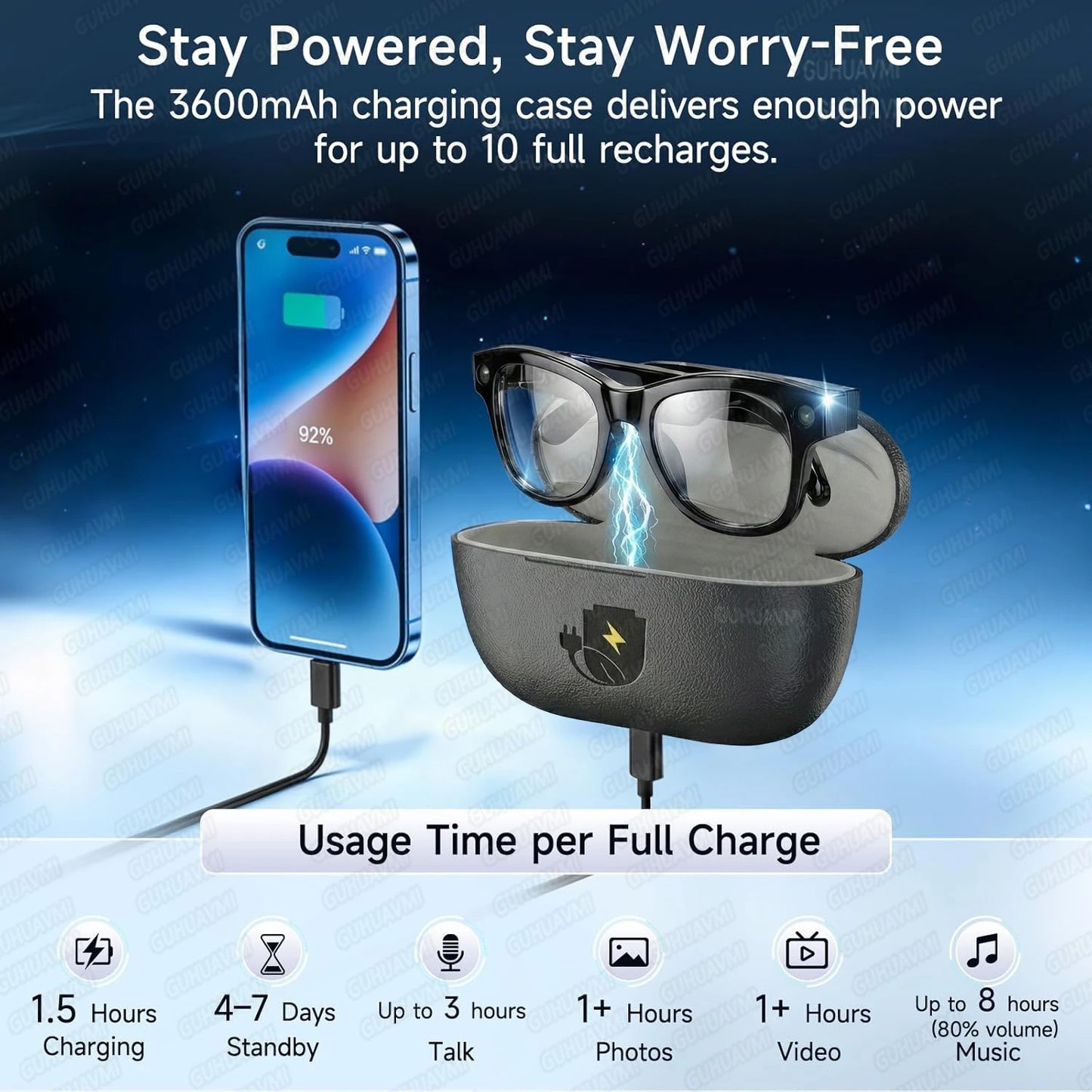 AI Smart Glasses with 4K Camera & Language Translation