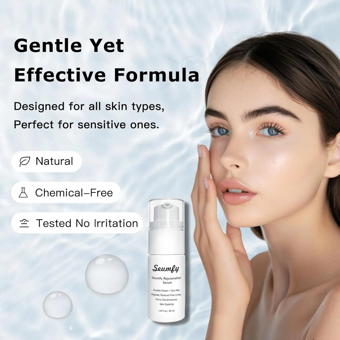Power Repairing Serum Anti Wrinkle Hydrating Serum for Face with Hydrolyzed Collagen for Dull Skin Fine Lines All Skin Types 30ML/1.01 Fl.Oz