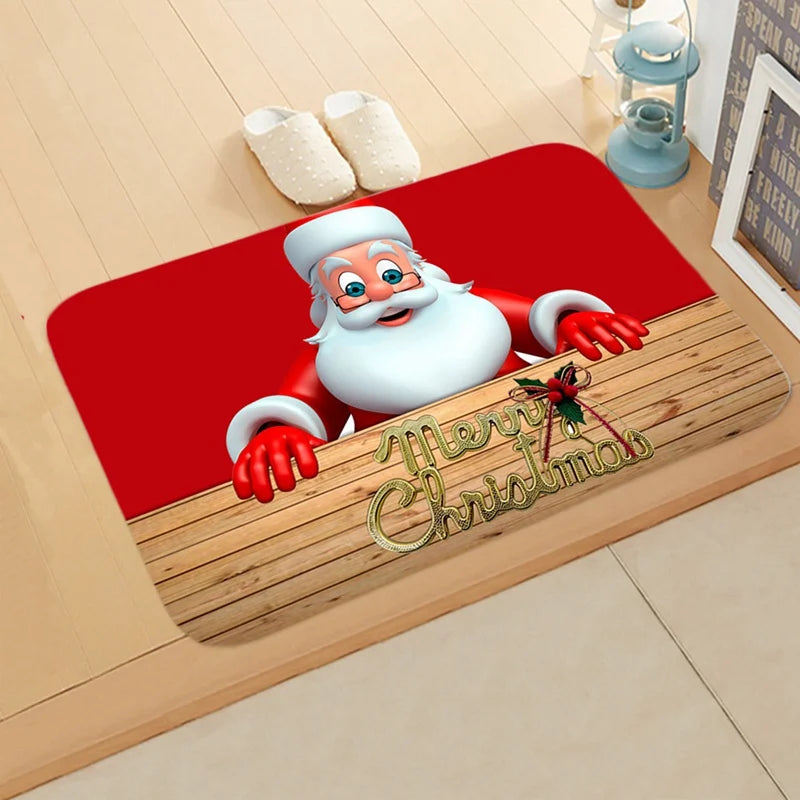 Christmas Door Mat Santa Claus Outdoor Carpet Merry Christmas Decorations For Home 2026 Navidad Xmas Ornament New Year 2026