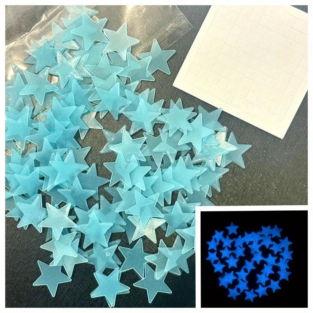 200 Piece Luminous Star Wall Sticker, Easy To Tear and Stick, Suitable for Bedroom, Luminous Party Decoration, Self-adhesive