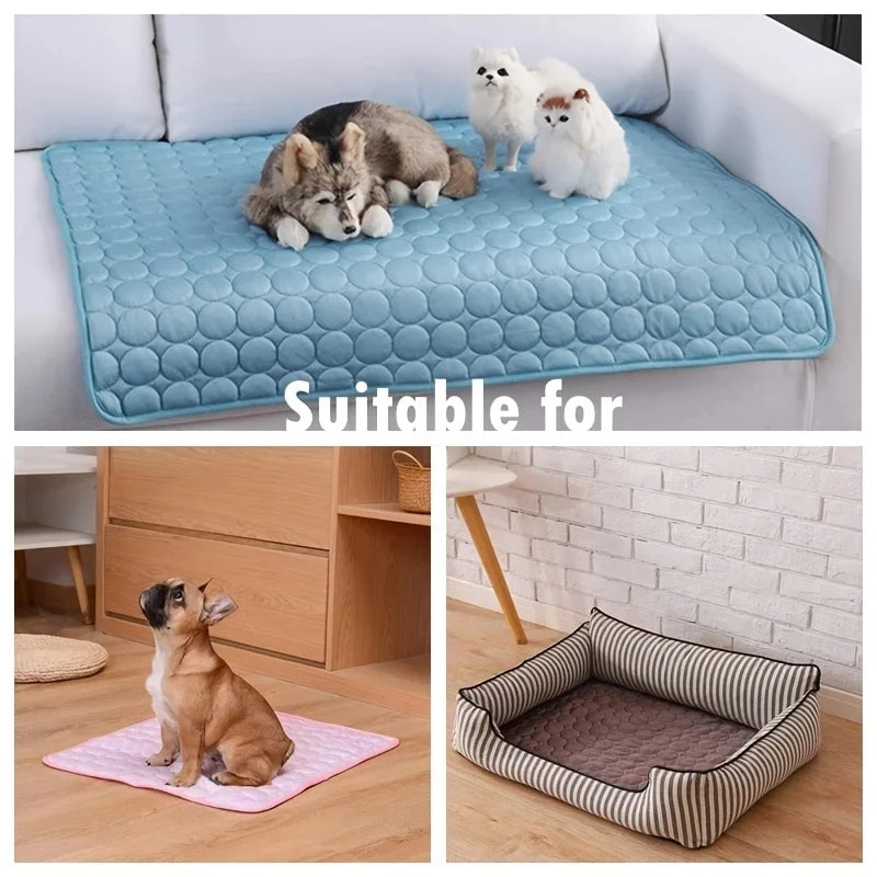 Dog Cooling Mat – Extra Large Summer Pet Cold Bed for Small & Large Dogs & Cats | XS–2XL (6 Colors)