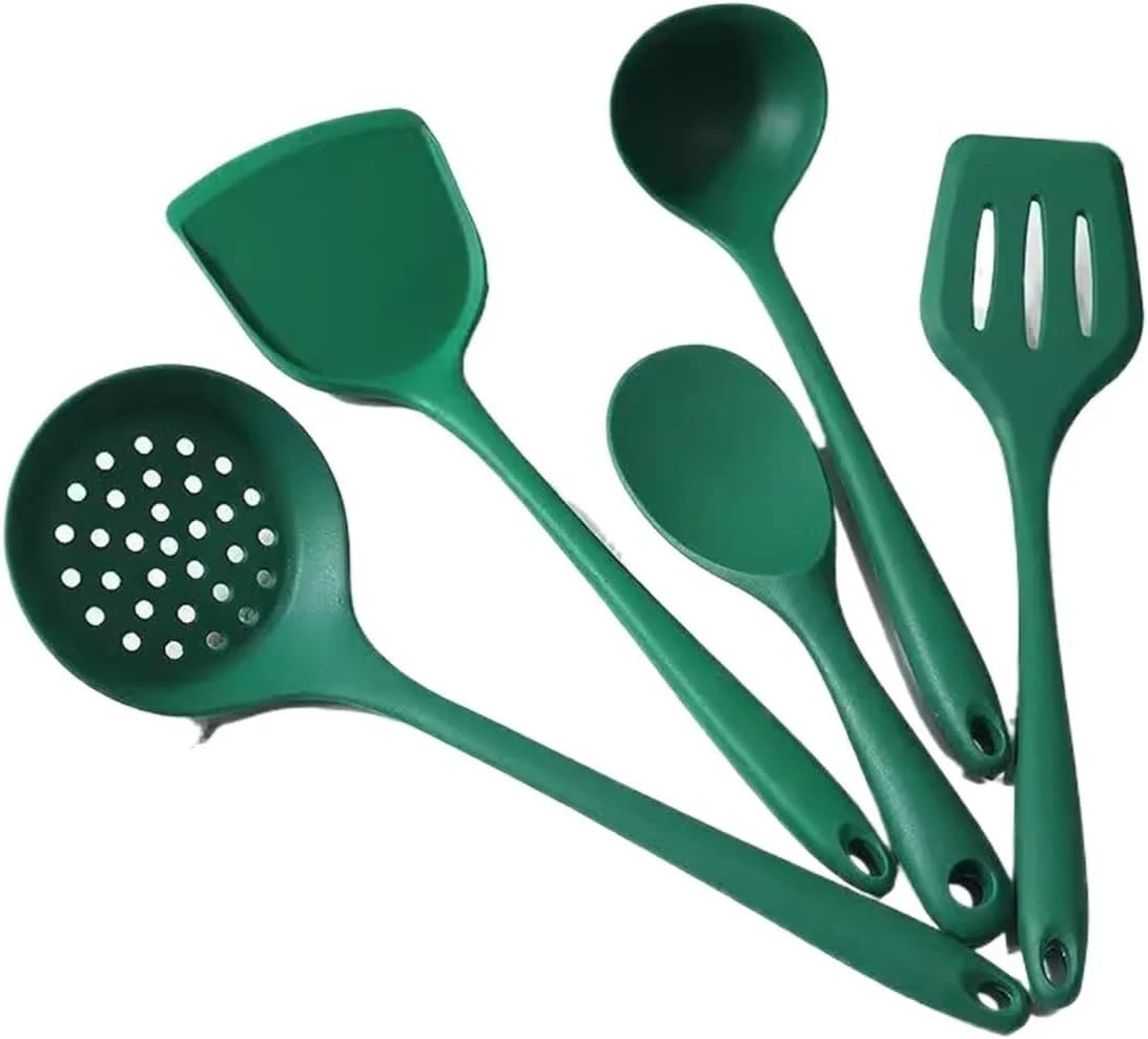 5-Piece Silicone Cooking Utensil Set for Nonstick Pans - photo 2