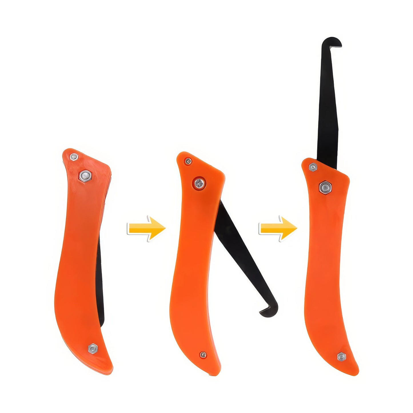 Folding Hook Knife, Orange — Multifunctional Tile Gap Cleaning Tool