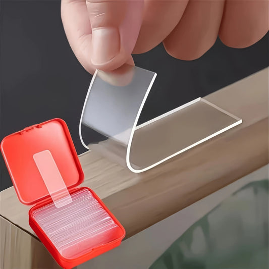 2 Boxes/120 Pieces of Transparent Double-sided Tape, Super Adhesive, Suitable for Wall Installation in Homes and Offices