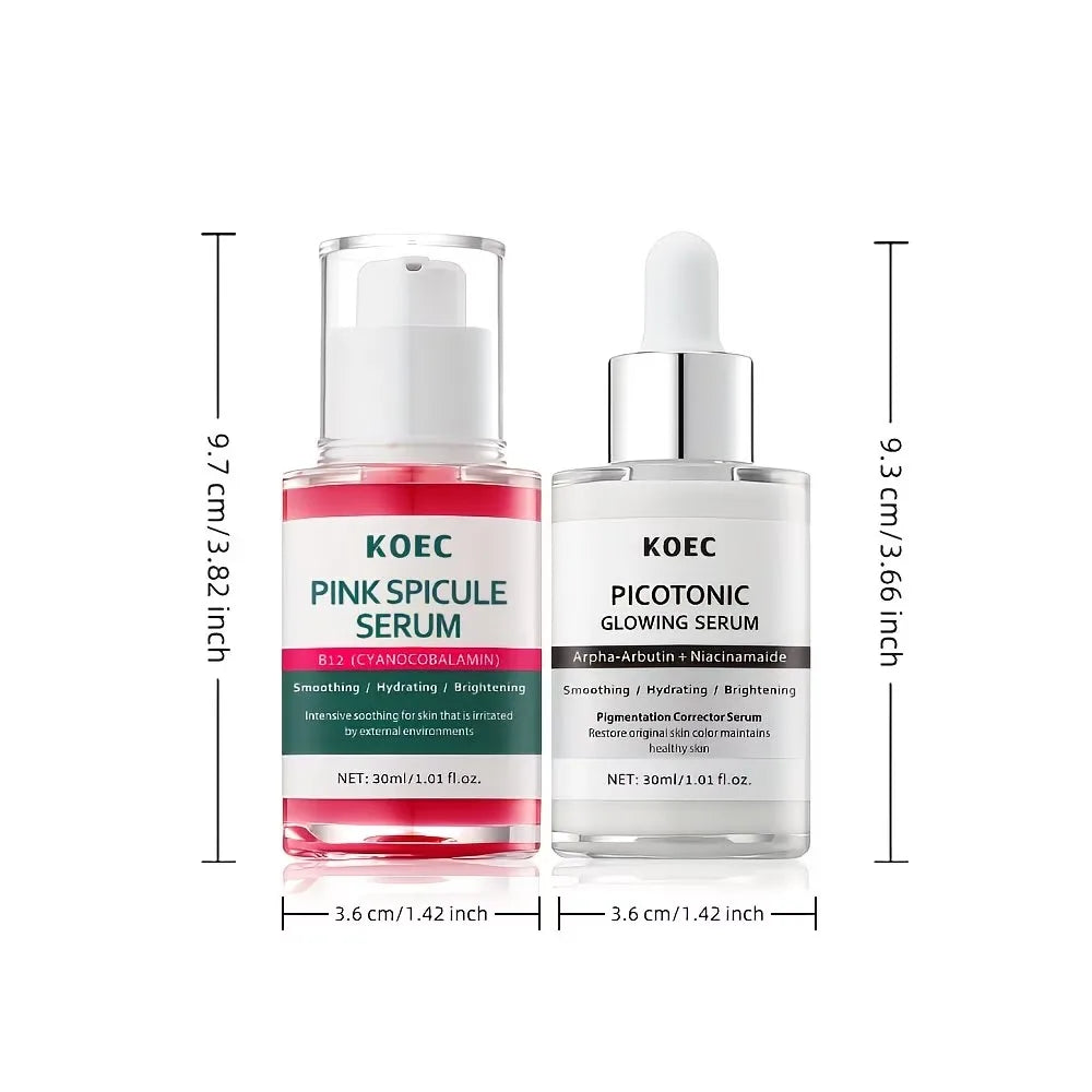 2-in-1 Brightening Correcting Serum Duo with Alpha Arbutin Niacinamide Hydrating Glow Skin Care for Dark Spots Sensitive Skin