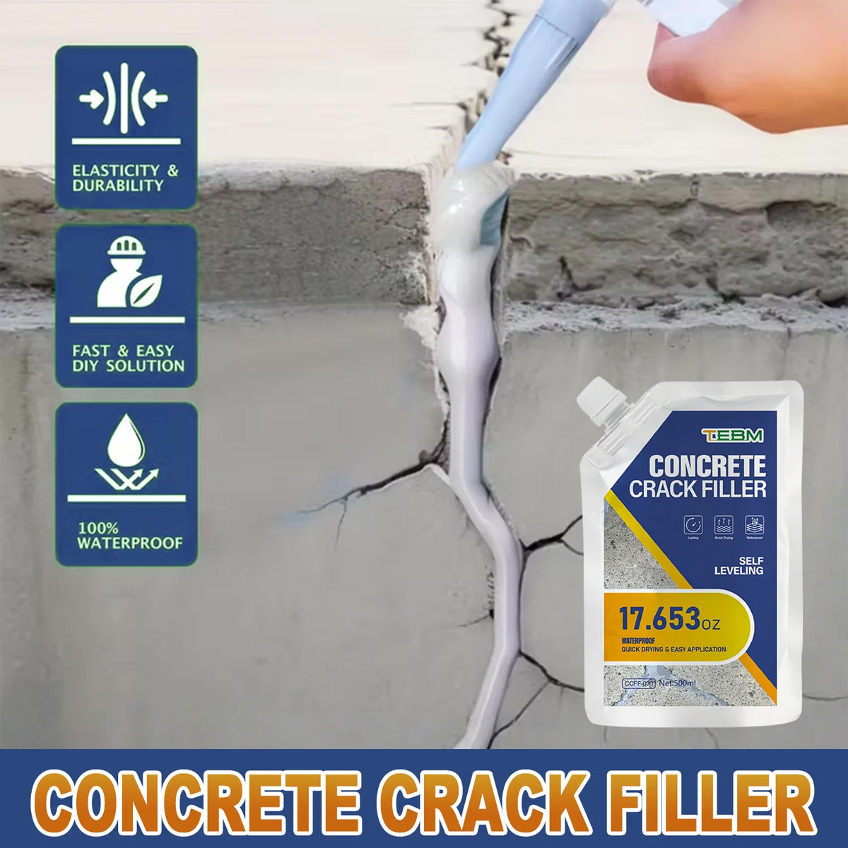 Concrete and Asphalt Crack Filler Sealant, 200 ml or 500 ml - view 4